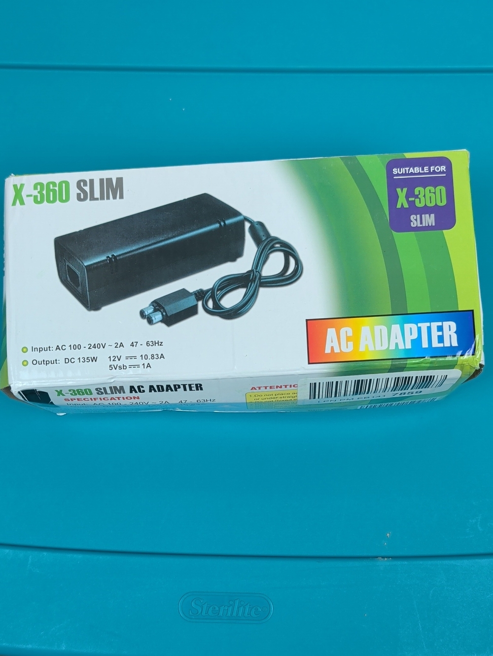Xbox 360 Slim AC Adapter Charger - Black New Nwt